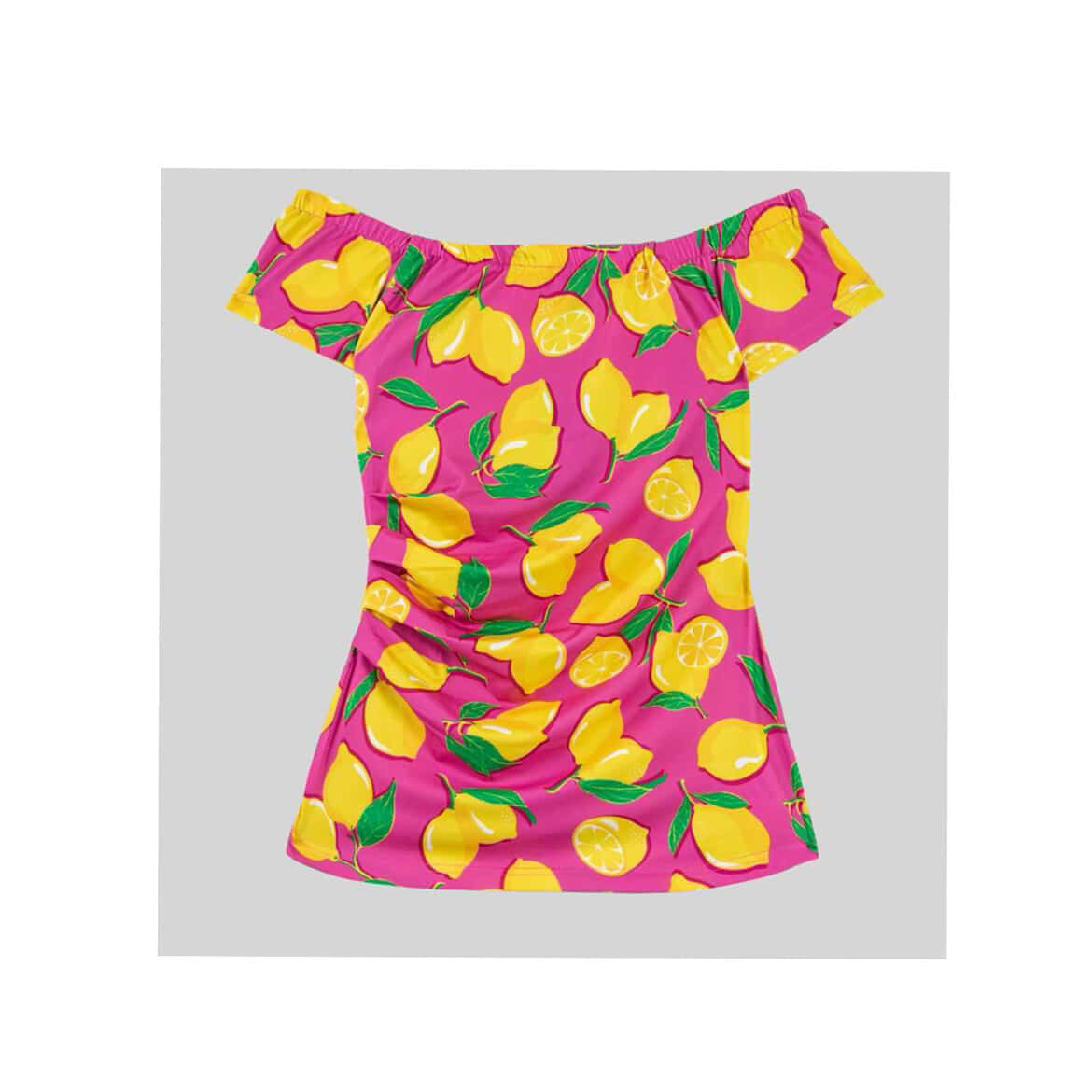 Top bardot rosa limones - Imagen 3